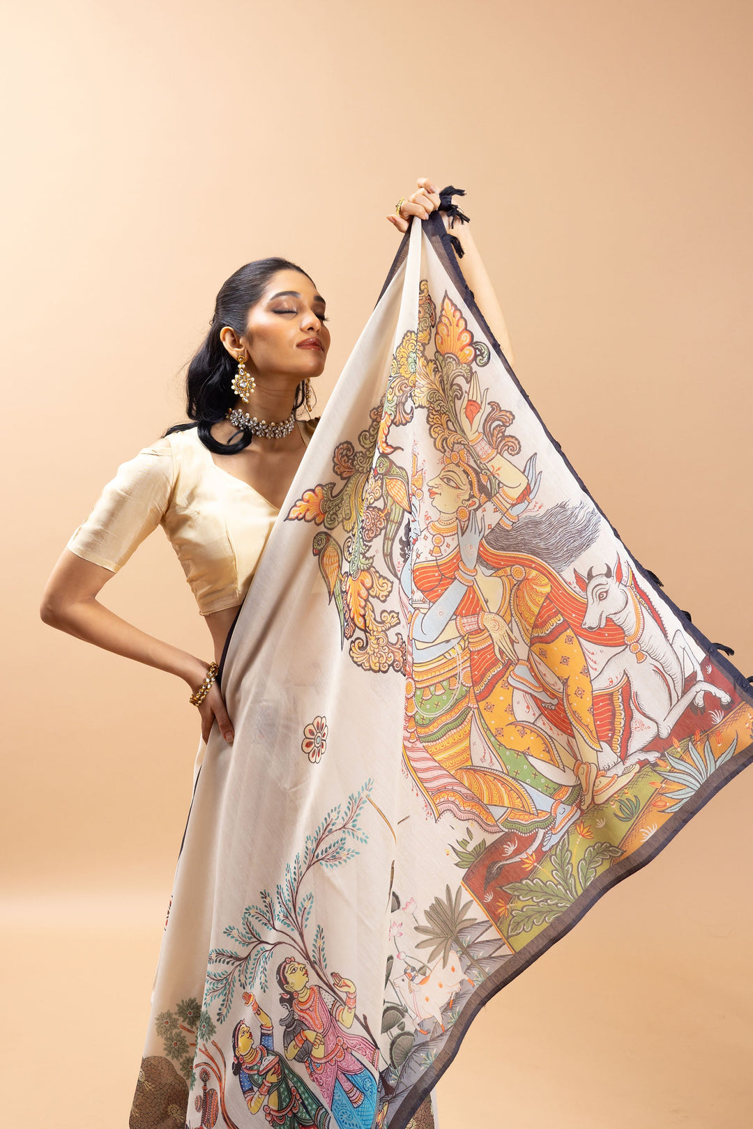 Vrindavan Vaas Chanderi Saree